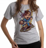 Baby look blusa Feminina chun li street figther game - Foto 6