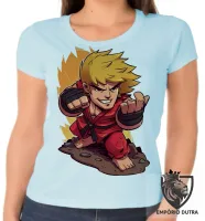 Baby look blusa Feminina ken street fighter jogo game - Foto 2