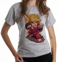 Baby look blusa Feminina ken street fighter jogo game - Foto 5