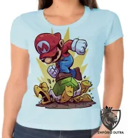 Baby look blusa Feminina mario bros super game nintendo - Foto 6