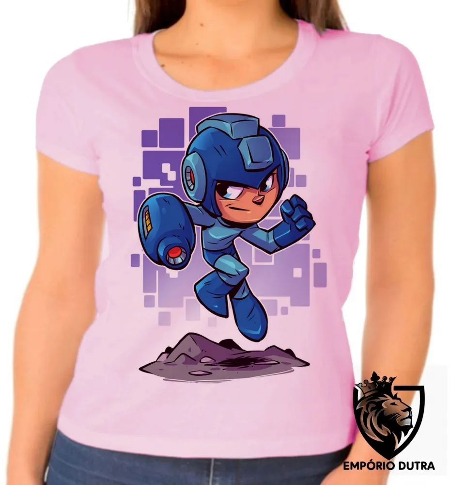 Baby look blusa Feminina MEGA MAN rockman capcom