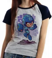 Baby look blusa Feminina MEGA MAN rockman capcom - Foto 4