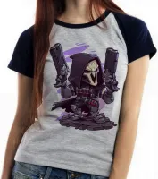Baby look blusa Feminina reaper Overwatch jogo game - Foto 6