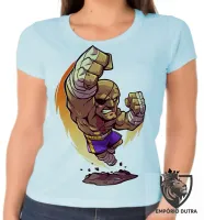 Baby look blusa Feminina sagat street figther jogo game anos 90 - Foto 2