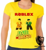 Baby look blusa Feminina roblox jail break game jogo pc skin - Foto 6