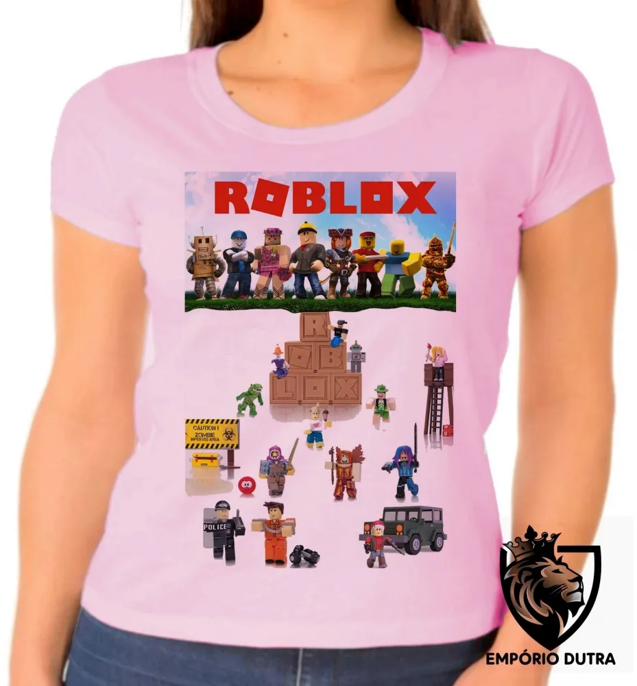 Baby look blusa Feminina roblox personagens game jogo pc skin