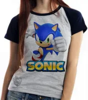 Baby look blusa Feminina Sonic - Foto 2