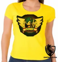 Baby look blusa Feminina Sonic jogo antigo - Foto 5