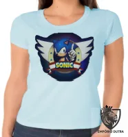 Baby look blusa Feminina Sonic jogo antigo - Foto 6