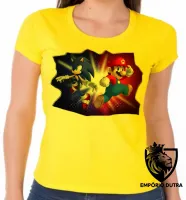 Baby look blusa Feminina Sonic Mário - Foto 3
