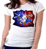 Baby look blusa Feminina Sonic Mário - Foto 5