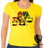 Baby look blusa Feminina Sonic Mário game - Foto 6