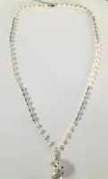 COLAR  PÉROLAS ARAMADAS  COM  GOTA DE PEROLA NATURAL GA81104489 