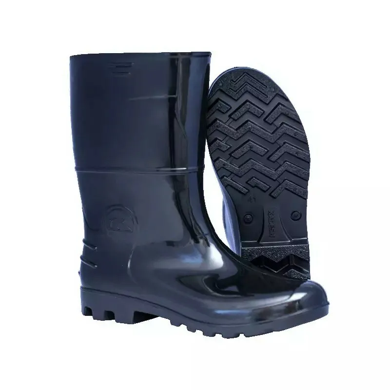 BOTA DE PVC PRETA C/ CANO MEDIO Imagem