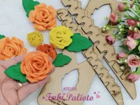 G1.643   Gabarito de Moldes  em MDF Flor Encanto 