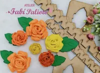 G1.643   Gabarito de Moldes  em MDF Flor Encanto  - Foto 3