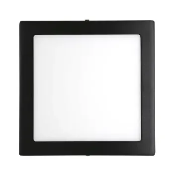 Luminaria Painel Led Embutir quadrado 24w preto