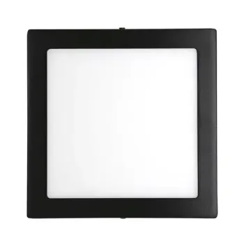 Luminaria Painel Led Embutir quadrado 24w preto