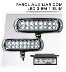 Farol Auxiliar Slim 12V (Varias Cores)