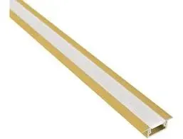 Perfil de LED Embutir Alumínio GOLD Dourado 17x07 2 metros Imagem