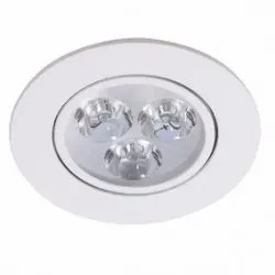 Spot Led Embutir 3W Redondo Branco