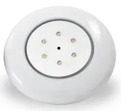 Luminaria Piscina 6 Leds 18W 12V Abs Acabamento Branco