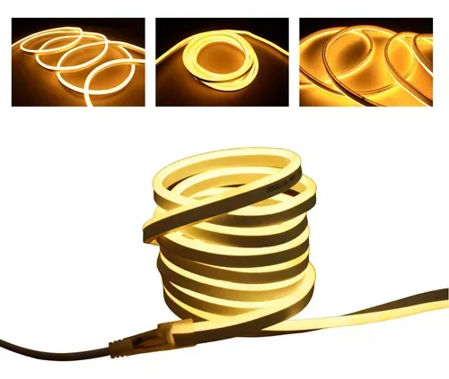 Mangueira Led Neon Flex  100 metros BRANCA QUENTE 3000K Imagem