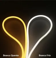 Mangueira Led Neon Flex  100 metros BRANCA QUENTE 3000K - Foto 5