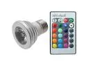 Lâmpada Led RGB 3w Controle remoto
