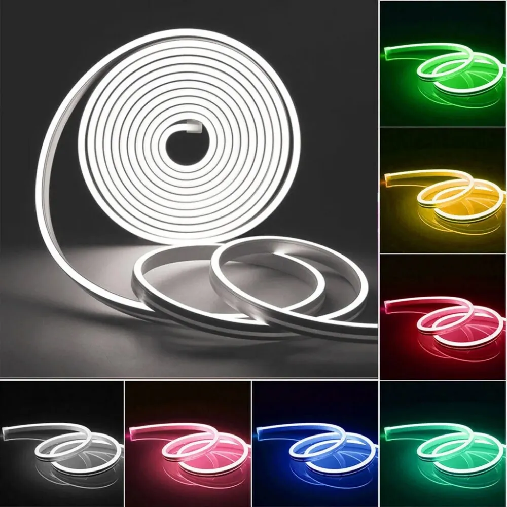Mangueira Fita LED Neon BRANCA FRIA 6500K 12v rolo 5 metros