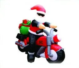 Papai Noel Moto Inflável 1,50m
