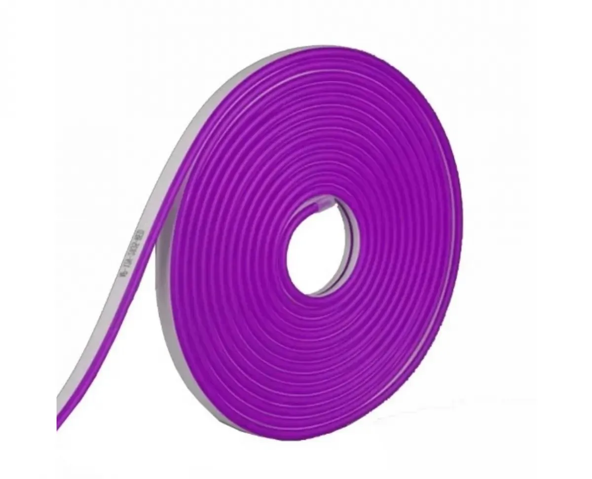 Mangueira Fita LED Neon ROXO 12v rolo 5 metros Imagem