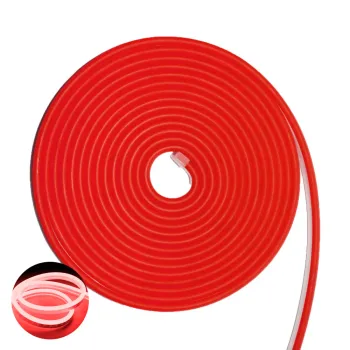 Mangueira Fita LED Neon VERMELHA 12v rolo 5 metros