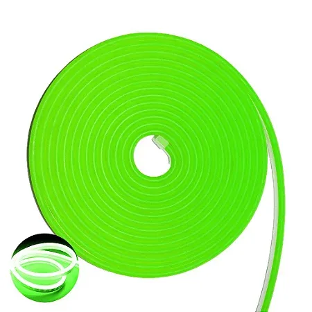 Mangueira Fita LED Neon VERDE 12v rolo 5 metros COM FONTE