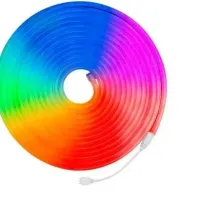Mangueira Fita Neon Rgb Colorido 12v com fonte rolo 5 metros - Foto 2