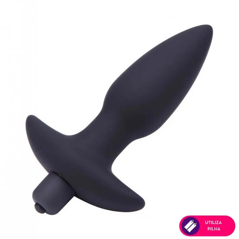PLUG ANAL EM SILICONE COM VIBRO MPA1163