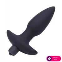 PLUG ANAL EM SILICONE COM VIBRO MPA1163