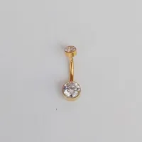 Banana Bell FLAT em Titânio PVD DOURADO 1.6mm ROSCA INTERNA TIT23 - Foto 3