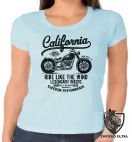 Baby look blusa Feminina Califórnia moto harley davidson - Foto 2