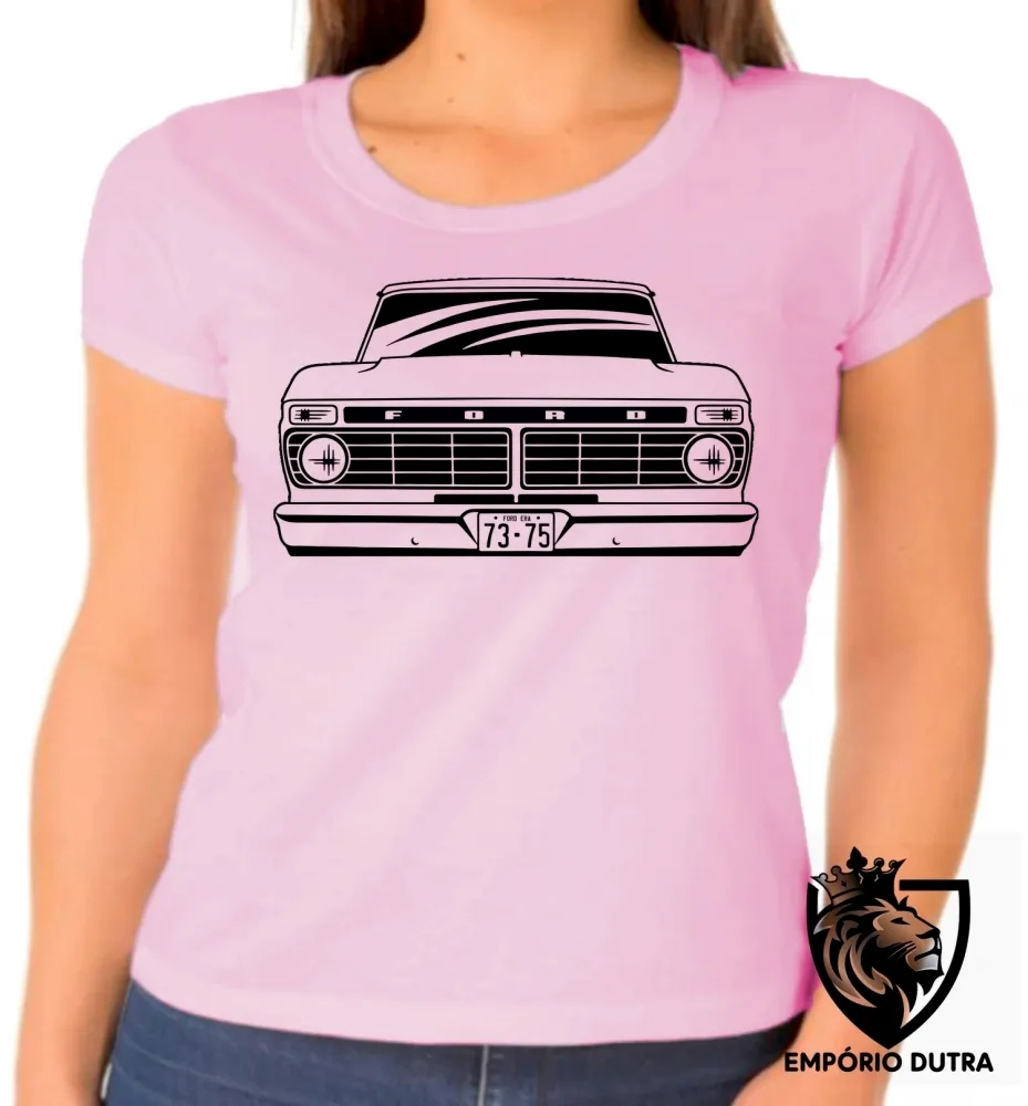 Baby look blusa Feminina Camionete Ford antiga carro antigo