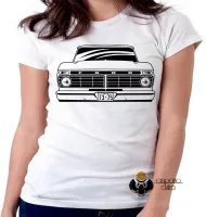 Baby look blusa Feminina Camionete Ford antiga carro antigo - Foto 3