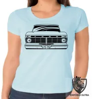 Baby look blusa Feminina Camionete Ford antiga carro antigo - Foto 6