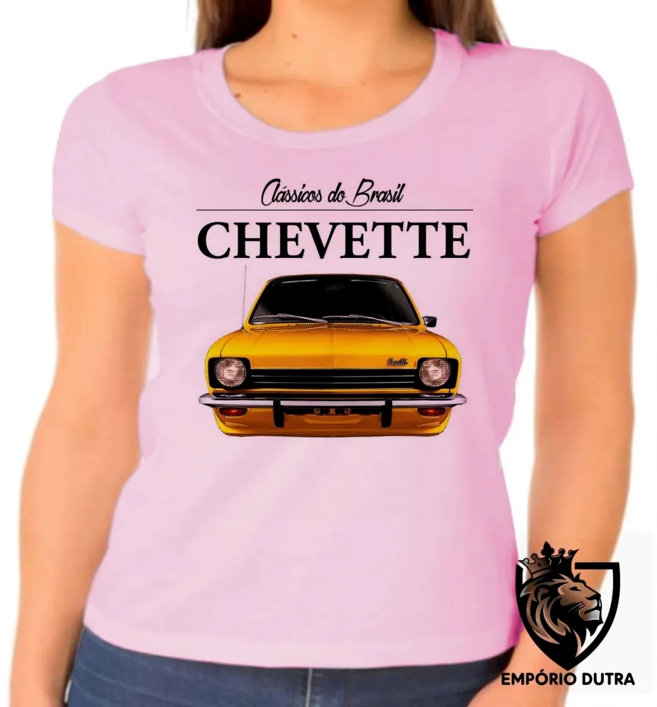 Baby look blusa Feminina Chevette chevrolet Imagem