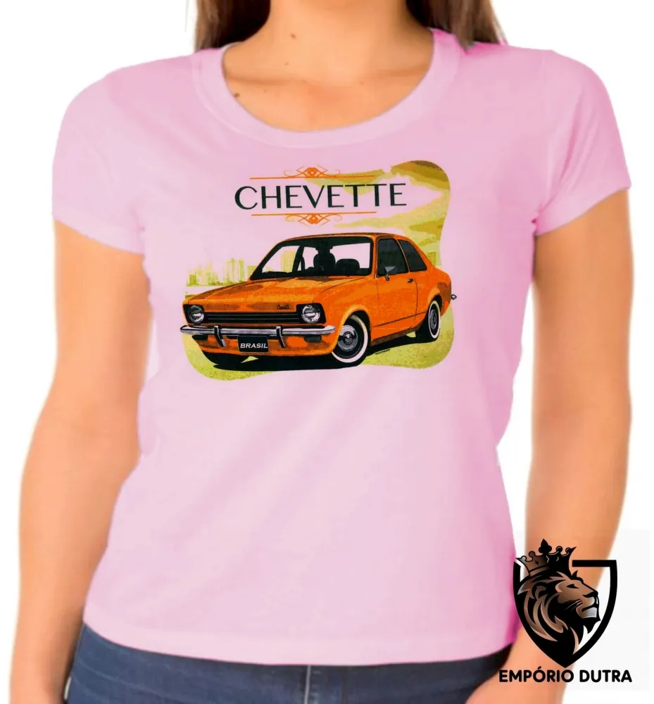 Baby look blusa Feminina Chevette Brasil carro antigo