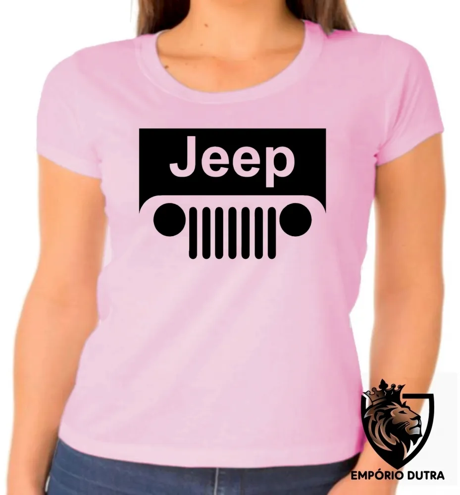 Baby look blusa Feminina Jeep carro off road estilo vida aventura Imagem