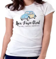 Baby look blusa Feminina Meu Fusca Azul carro volkswagen fuca gol - Foto 5
