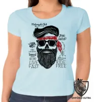 Baby look blusa Feminina Moto cycle Club Free spirit harley davidson - Foto 2