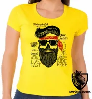 Baby look blusa Feminina Moto cycle Club Free spirit harley davidson - Foto 3