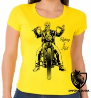 Baby look blusa Feminina Moto Highway to hell harley davidson - Foto 2