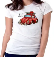 Baby look blusa Feminina Se meu Fusca falasse carro volkswagen - Foto 5